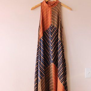 FARM RIO x Anthropologie High Neck Striped Maxi Dress